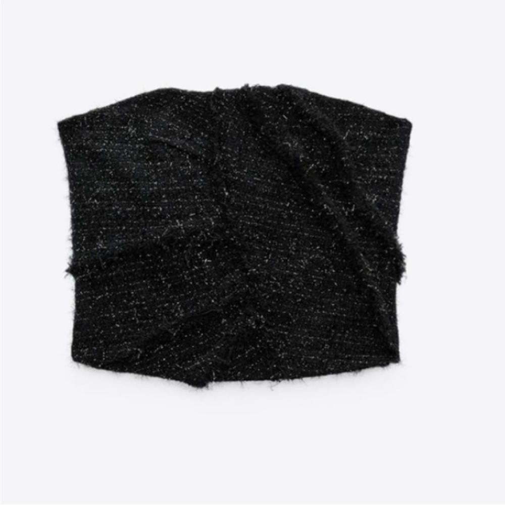 ZARA Limited Edition Black Sparkly Bustier.
